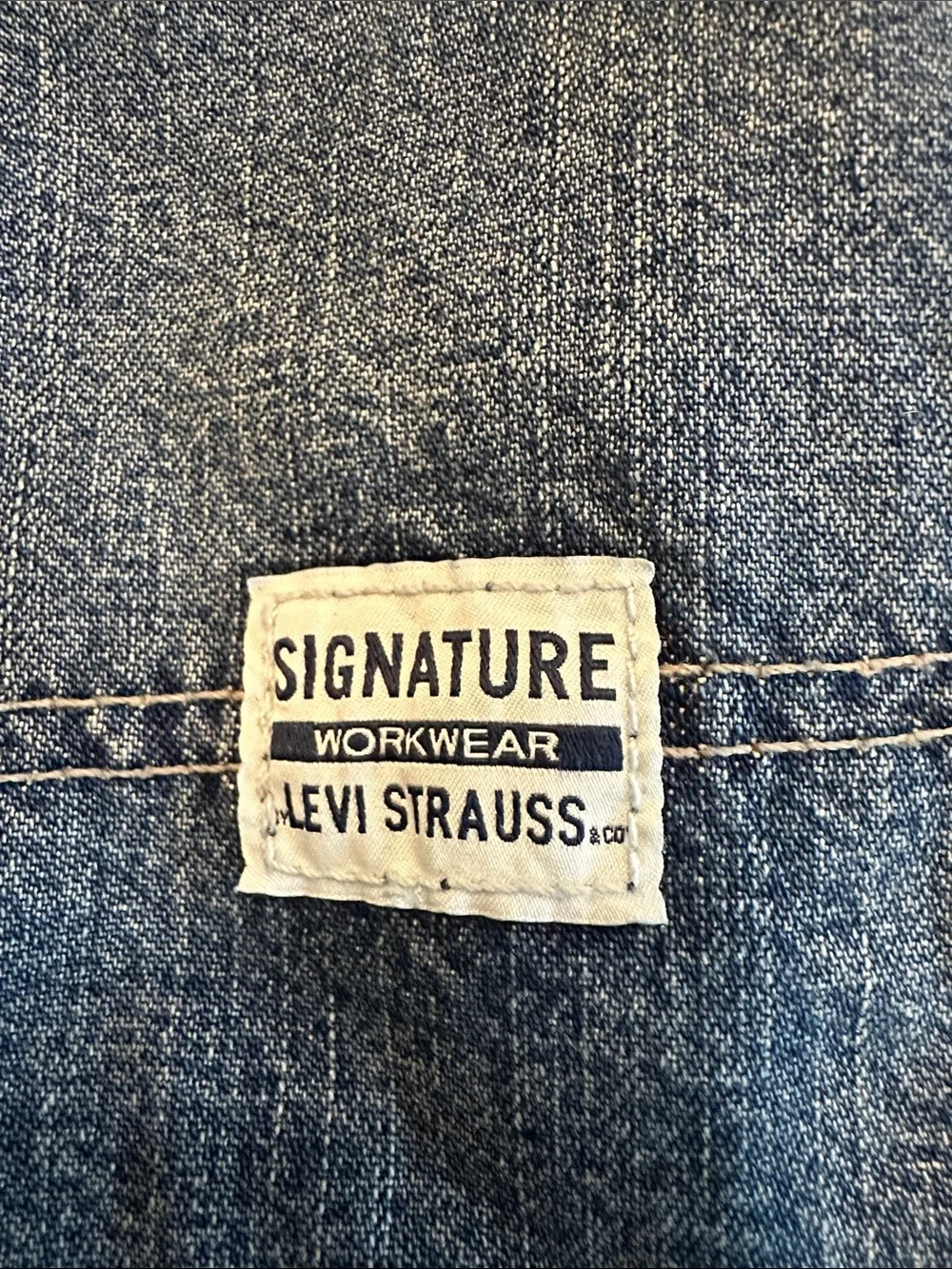 Signature by Levi Strauss Men's Carpenter Jeans Loose Fit Medium Wash W40 L32
